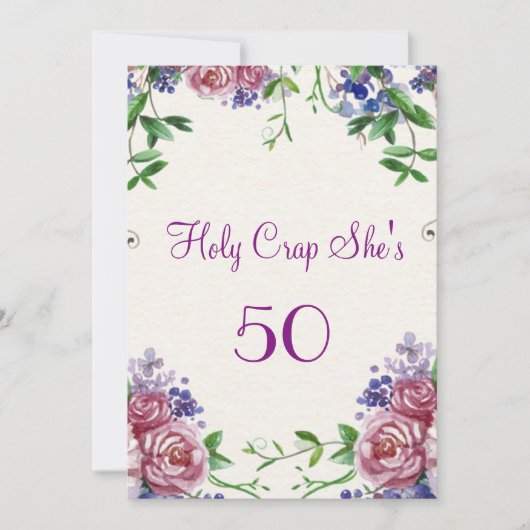 Funny, 50. Geburtstagsparty Einladung (Vorderseite)