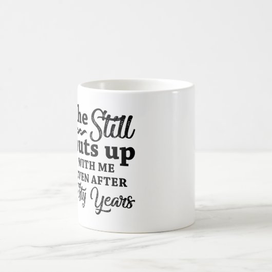 Funny 50. Hochzeitstag Kaffeetasse (Mittel)