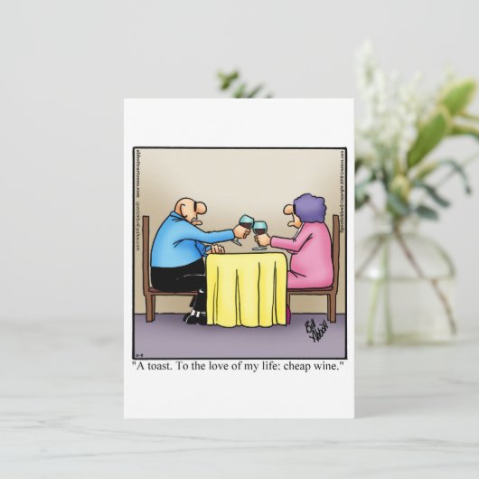 Funny 50. Hochzeitstag Party Einladung (Stehend Vorderseite)