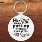 Funny 50. Hochzeitstag Schlüsselanhänger (Vorderseite)