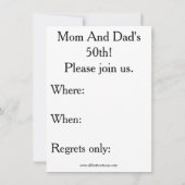 Funny 50 Jahre Party Einladung (Rückseite)