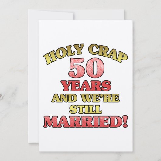 Funny 50. Jahrestag Karte (Vorderseite)