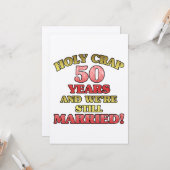 Funny 50. Jahrestag Karte (Vorderseite/Rückseite Beispiel)