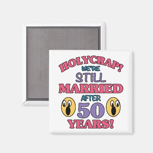 Funny 50. Jahrestag Magnet (Vorderseite/Rückseite)