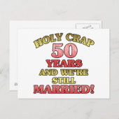 Funny 50. Jahrestag Postkarte (Vorne/Hinten)