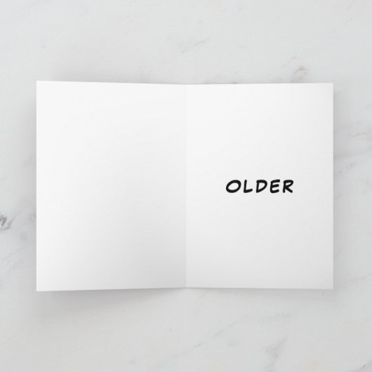 Funny 50. oder jedes Alter über dem Hügel Geburtst Karte (Innenseite)