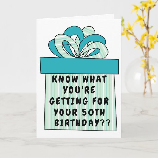 Funny 50. oder jedes Alter über dem Hügel Geburtst Karte (Gelbe Blume)