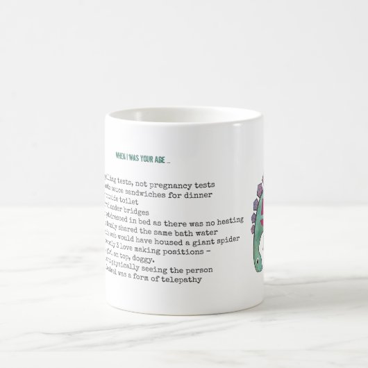 Funny 50. Personalisiert "When I was Your Age" Din Kaffeetasse (Mittel)