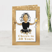 Funny 50 Sassy Glamour Ethnic 50. Geburtstag Karte (Vorderseite)