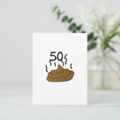 Funny, "50 Stinks" 50. Geburtstag Design Postkarte (Stehend Vorderseite)