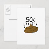Funny, "50 Stinks" 50. Geburtstag Design Postkarte (Vorne/Hinten)