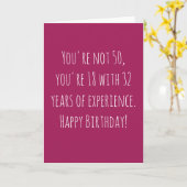 Funny 50. Text basiert Geburtstag Karte (Gelbe Blume)