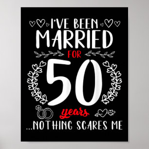 Funny 50. Wedding Anniversary Paare Verheiratet 50 Poster