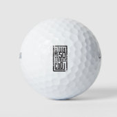 Funny 50th Birthday B-Day Geschenk Sprichwort Alte Golfball (Vorderseite)