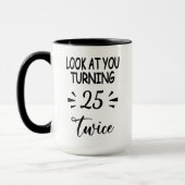 Funny 50th Birthday Mug – Custom Name & Birth Year Tasse (Links)
