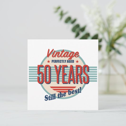 Funny 50th Birthday Old modifiziert Karte (Stehend Vorderseite)