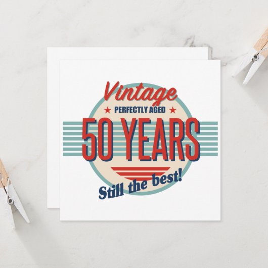 Funny 50th Birthday Old modifiziert Karte (Vorderseite/Rückseite Beispiel)