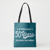 Funny 50th Birthday Retro Typography Tasche (Vorderseite)