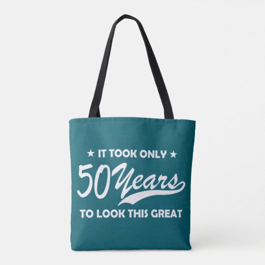 Funny 50th Birthday Retro Typography Tasche (Rückseite)