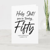 Funny 50th Happy Birthday Fiftieth for Friend Karte (Vorderseite)