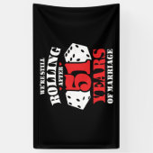 Funny 51. Jubiläumspaare Verheiratet 51 Jahre Banner (Vertikal)