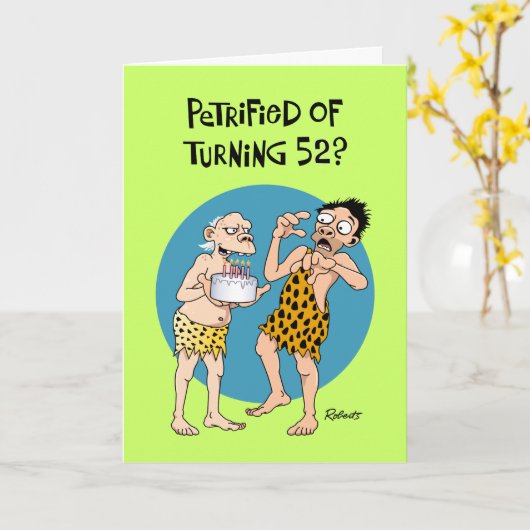 Funny 52nd Birthday Karte (Gelbe Blume)