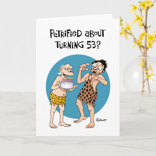 Funny 53. Geburtstag Karte (Gelbe Blume)