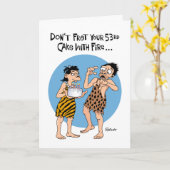 Funny 53. Geburtstag Karte (Gelbe Blume)