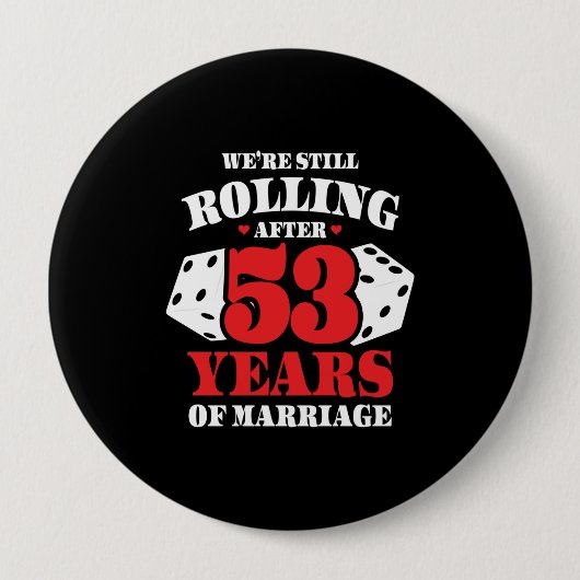 Funny 53 Jubiläumspaare Verheiratet 53 Jahre Button (Vorderseite)