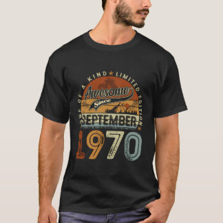 Funny 53 Year Old September 1970 Vintag 53Rd Birt T-Shirt
