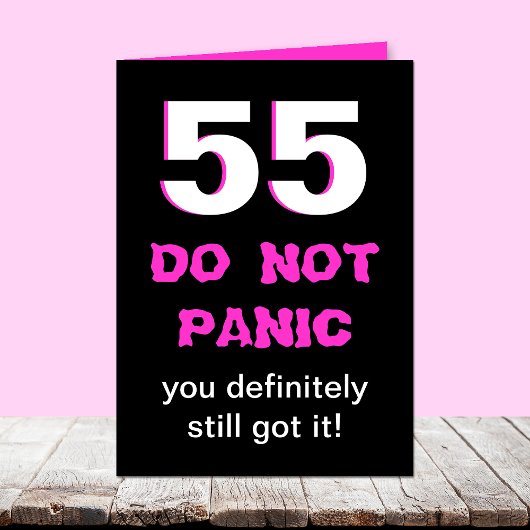 Funny 55. Geburtstagskarte für Frauen Karte