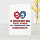 Funny 55 Jahre alt Geburtstag Karte (Gelbe Blume)