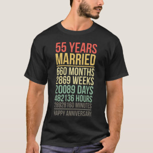 Funny 55 Jahre Verheiratetes Zitat Hochzeit Jahres T-Shirt