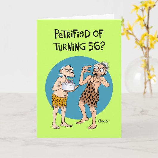 Funny 56. Geburtstag Karte (Gelbe Blume)