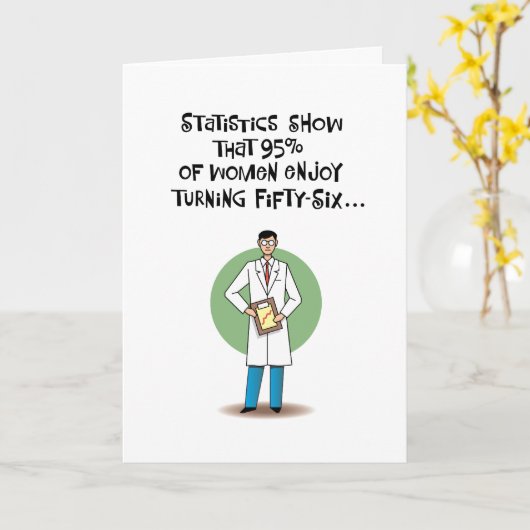 Funny 56th Birthday Karte (Gelbe Blume)