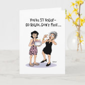 Funny 57. Geburtstag Karte (Gelbe Blume)