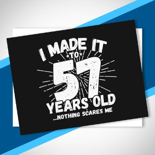 Funny 57. Geburtstag Zitat sarkastisch 57 Jahre al Postkarte