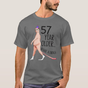 Funny 57 Years Old 57. Geburtstagsparty Geboren 19 T-Shirt