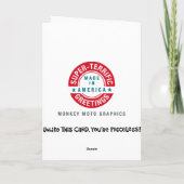 Funny 57th Birthday Karte (Rückseite)