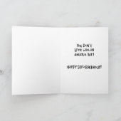 Funny 58. Geburtstag Karte (Innenseite)