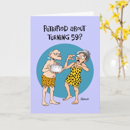 Funny 59. Geburtstag Karte (Gelbe Blume)