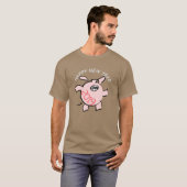 Funny 5 Cartoon Illustration Pig Year 2019 Man T T-Shirt (Vorne ganz)