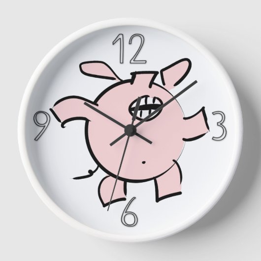 Funny 5 Cartoon Illustration Schweinejahr Geburtst Uhr (Vorderseite)