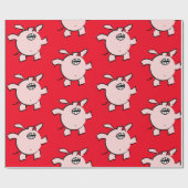 Funny 5 Cartoon Illustration Wählen Sie Farbe WP Geschenkpapier (Flach)