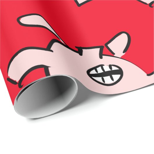 Funny 5 Cartoon Illustration Wählen Sie Farbe WP Geschenkpapier (Rolleneckpunkt)