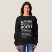 Funny 5 Dinge Großpa Rocky Grafik Crazy Geschenkid Sweatshirt (Vorne ganz)