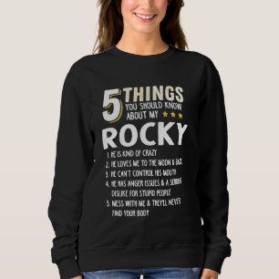 Funny 5 Dinge Großpa Rocky Grafik Crazy Geschenkid Sweatshirt