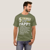 Funny 5 Dinge Großvater Pappy Crazy Geschenk Idee T-Shirt (Vorne ganz)