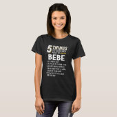 Funny 5 Dinge Oma Bebe Geschenk Idee T-Shirt (Vorne ganz)