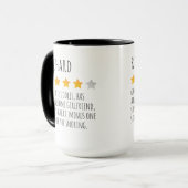 Funny 5 Star Review Individuelle Name für Boyfrien Tasse (Vorderseite Links)